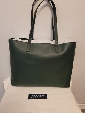 AWAY Forest Green Latitude Leather Tote